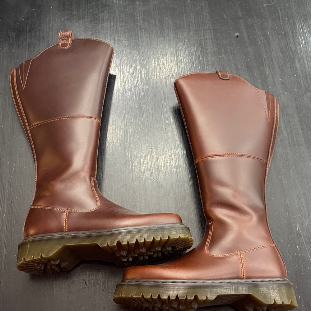 Dr. Martens Brown Leather Heeled Boots